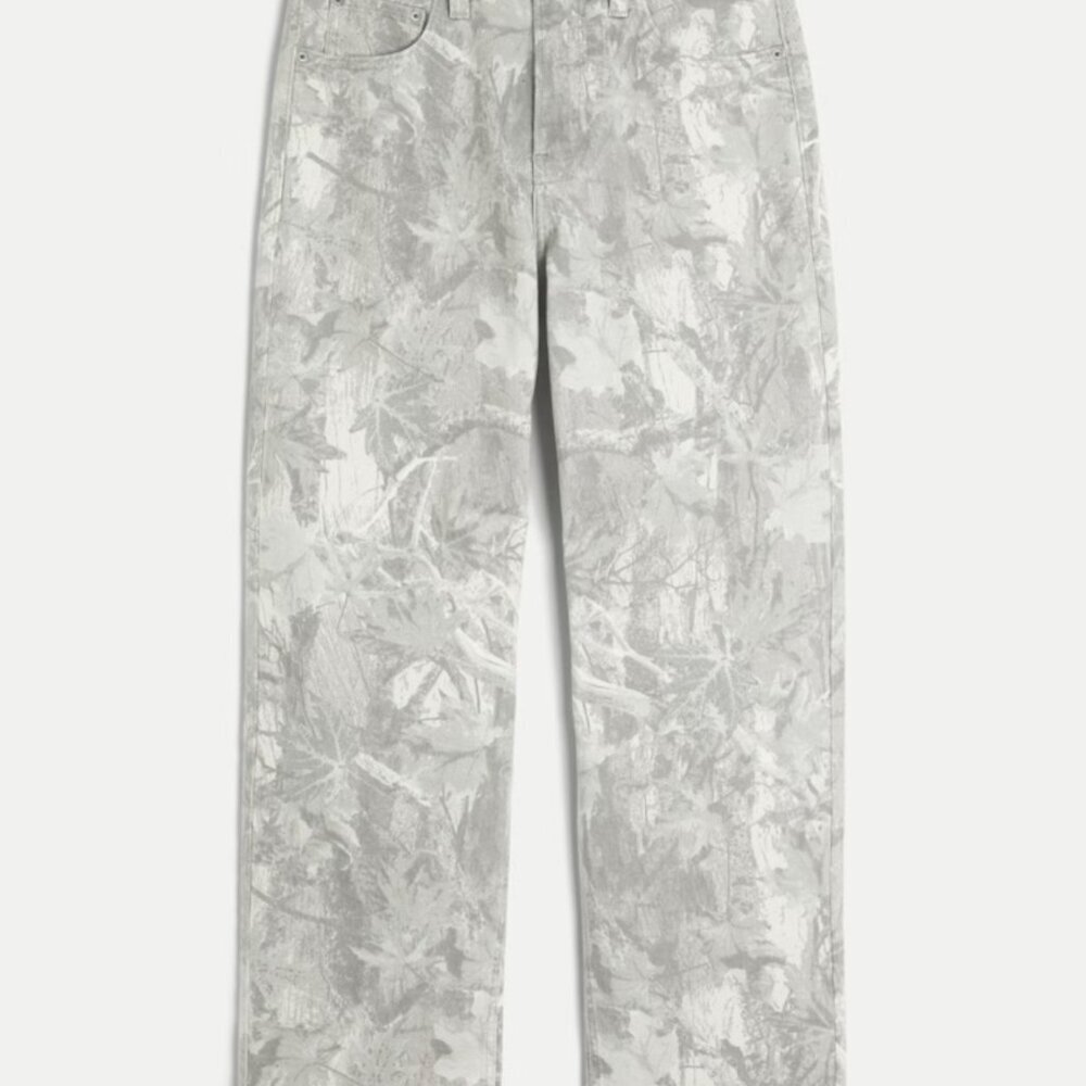 Hollister Women's Low Rise Camo Baggy Jeans Size 2L